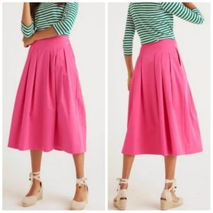 Boden Theodora Pink Pleated Midi Skirt 